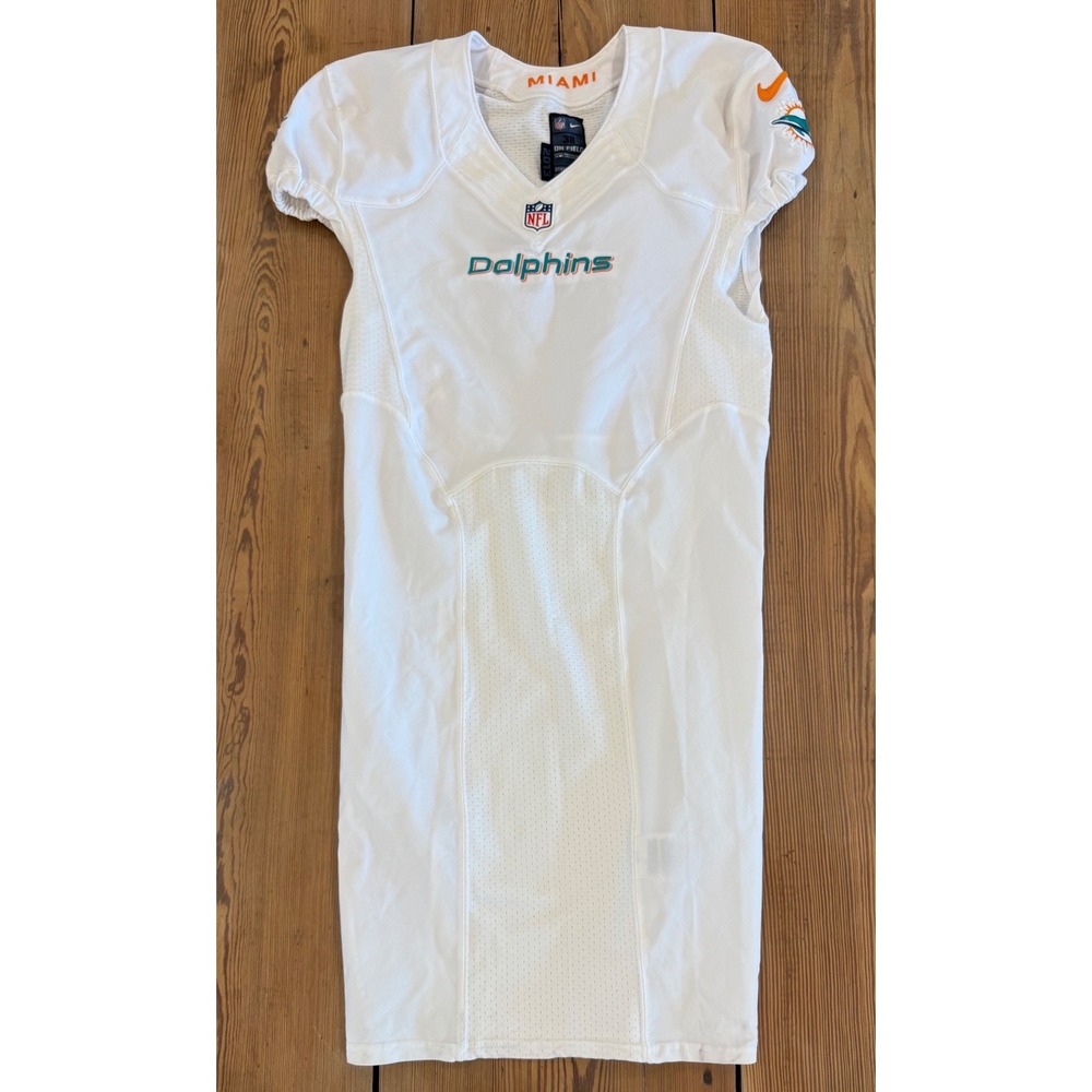 Nike Miami Dolphins NFL On‎ Field Jersey White 2013 Blank Mens 38 +6 inches